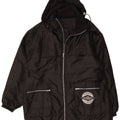 veste rembourrée à capuche vintage pour homme UK 42 XL Noir Polyamide