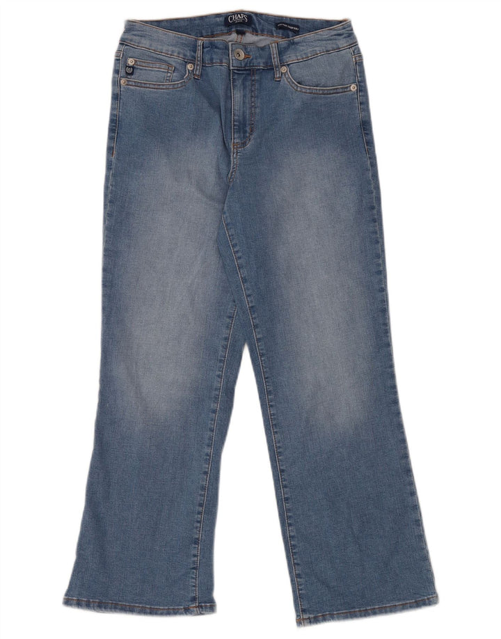 CHAPS Jean court Kick taille mi-haute pour femme US 8 Medium W29 L26 Bleu Coton