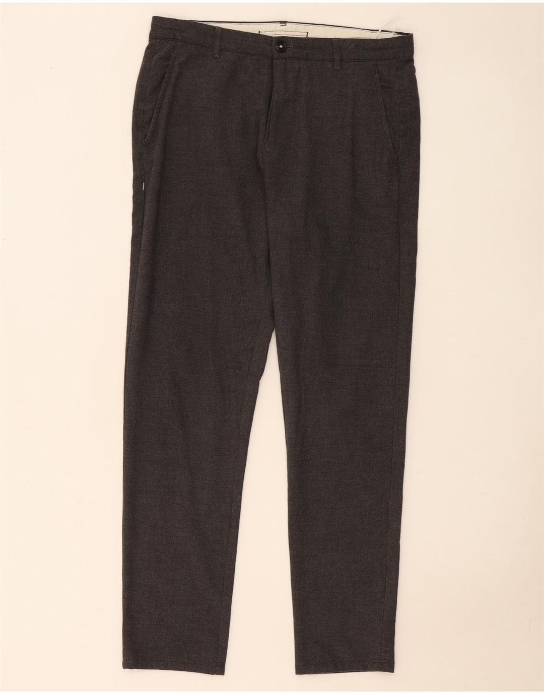 Zara Pantalon Chino Slim Homme EU 40 Medium W30 L29 Gris Moucheté