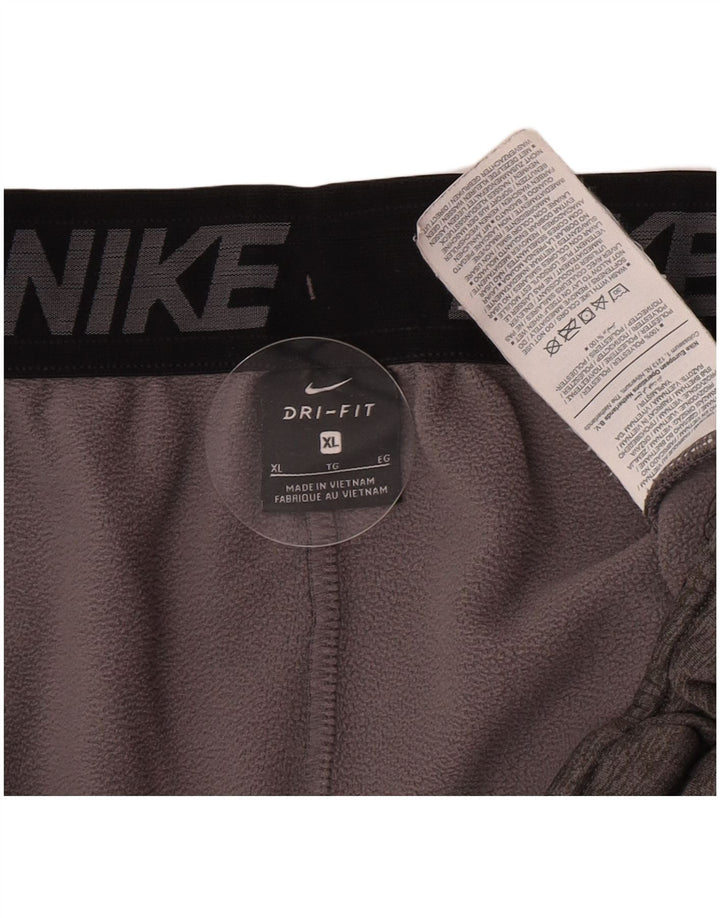 Nike Pantalon de survêtement Dri Fit pour homme XL Gris chiné Polyester