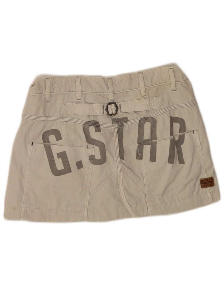 G-Star Mini jupe graphique femme W32 grand coton beige