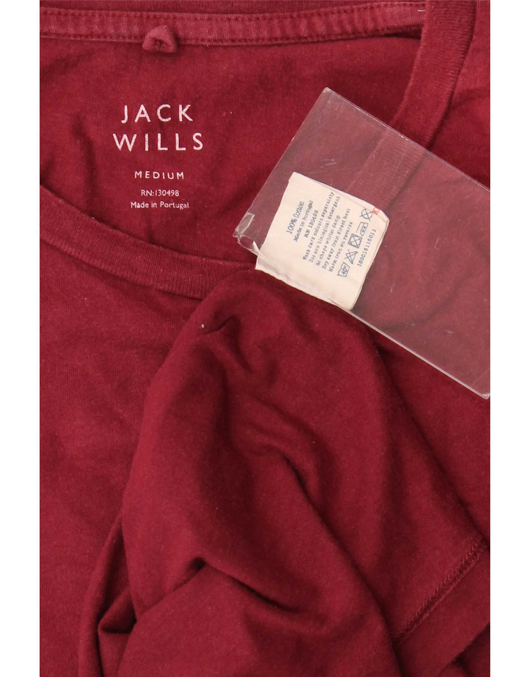 Jack Wills T-shirt pour homme en coton bordeaux moyen