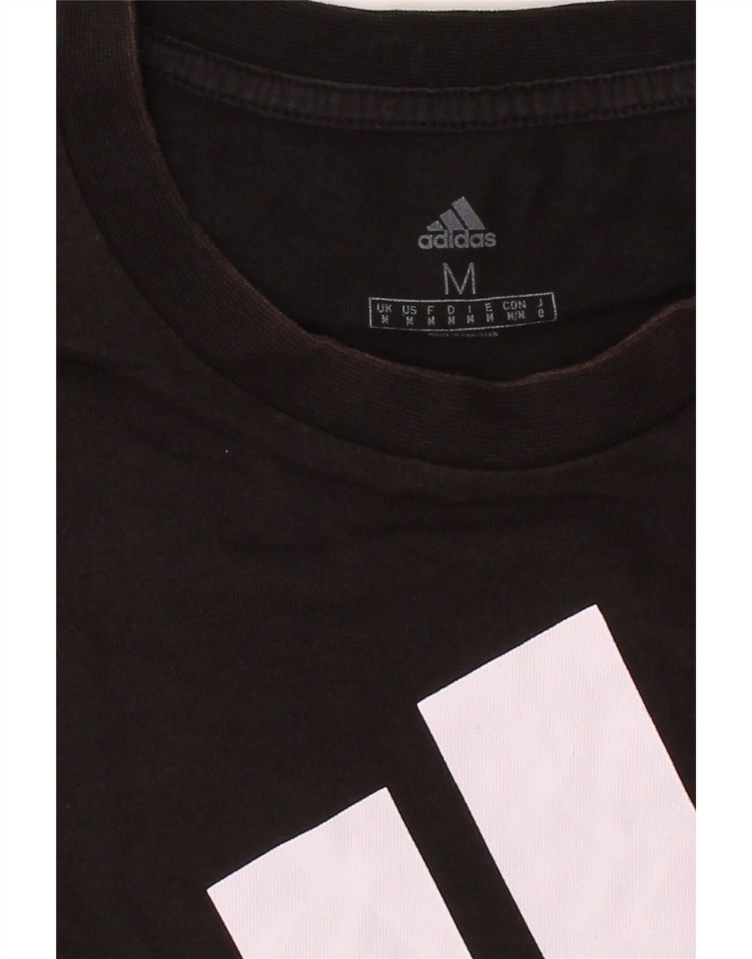 ADIDAS Mens Graphic T-Shirt Top Medium Black Cotton Vintage Adidas and Second-Hand Adidas from Messina Hembry 