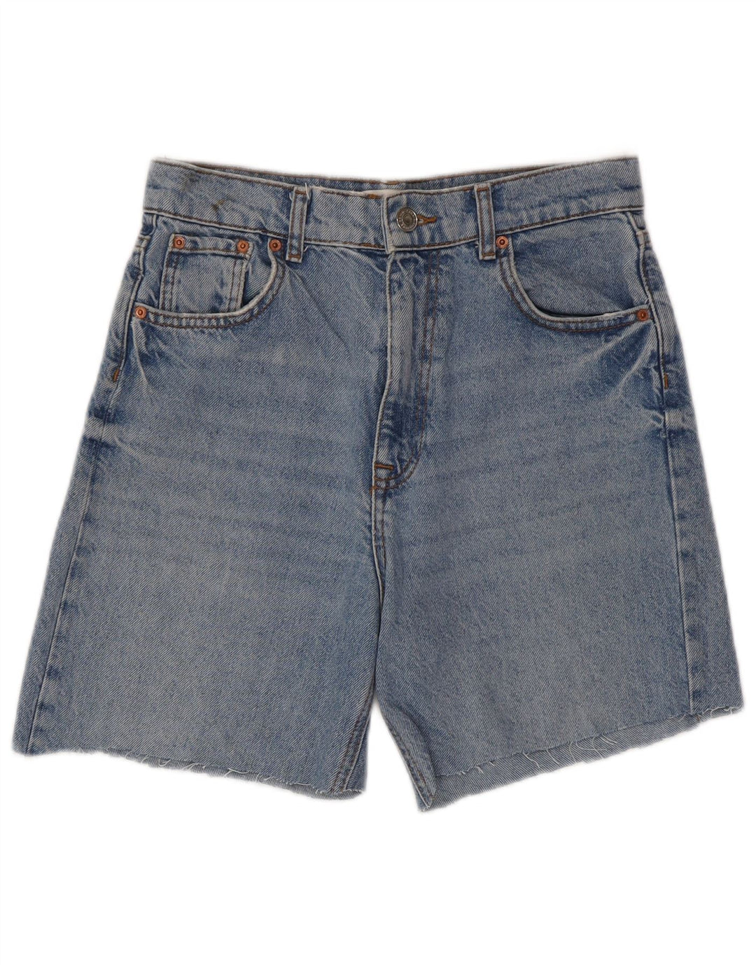 Zara Short en jean pour femme EU 38 Small W28 Bleu Coton