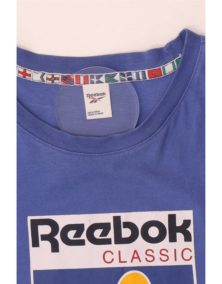 Reebok Tee-Shirt Graphic Homme Bleu Moyen Coton