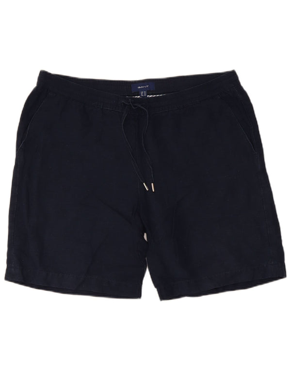 Gant Short Chino Femme UK 12 Medium W34 Bleu Marine Lin