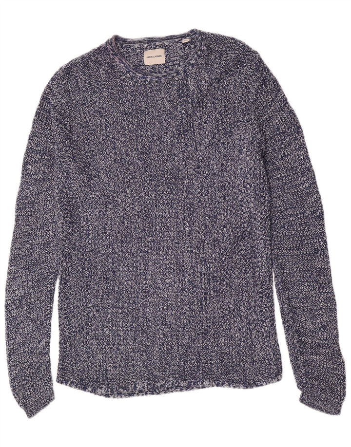 Jack & Jones Pull Col Rond Homme Bleu Marine Moyen Coton
