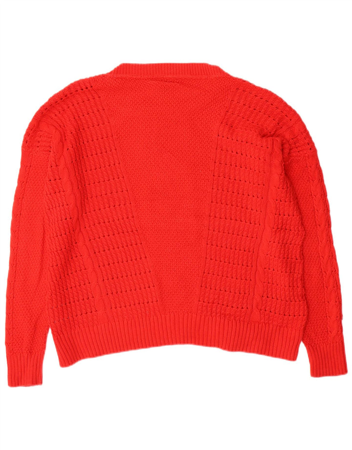 Tommy Hilfiger Pull col bateau pour femme UK 14 Rouge moyen Coton