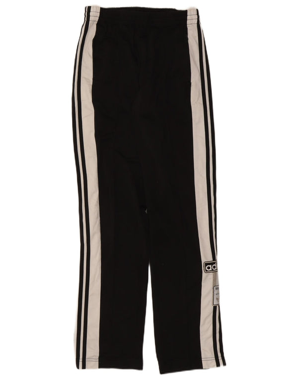Adidas Pantalon de survêtement graphique pour femme UK 8 Small Noir Colourblock