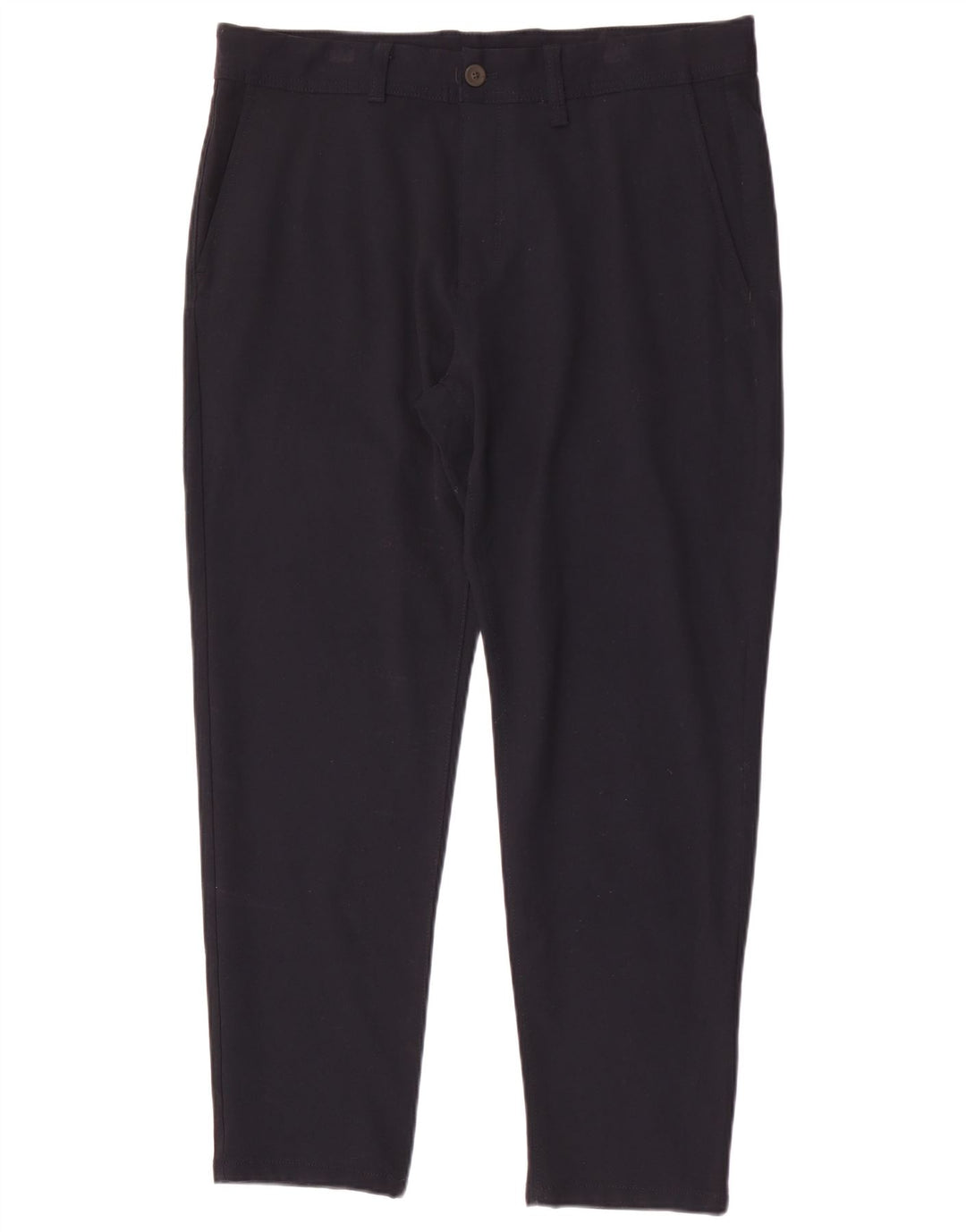 Zara Pantalon Chino Homme EU 44 Large W34 L28 Bleu Marine Polyester