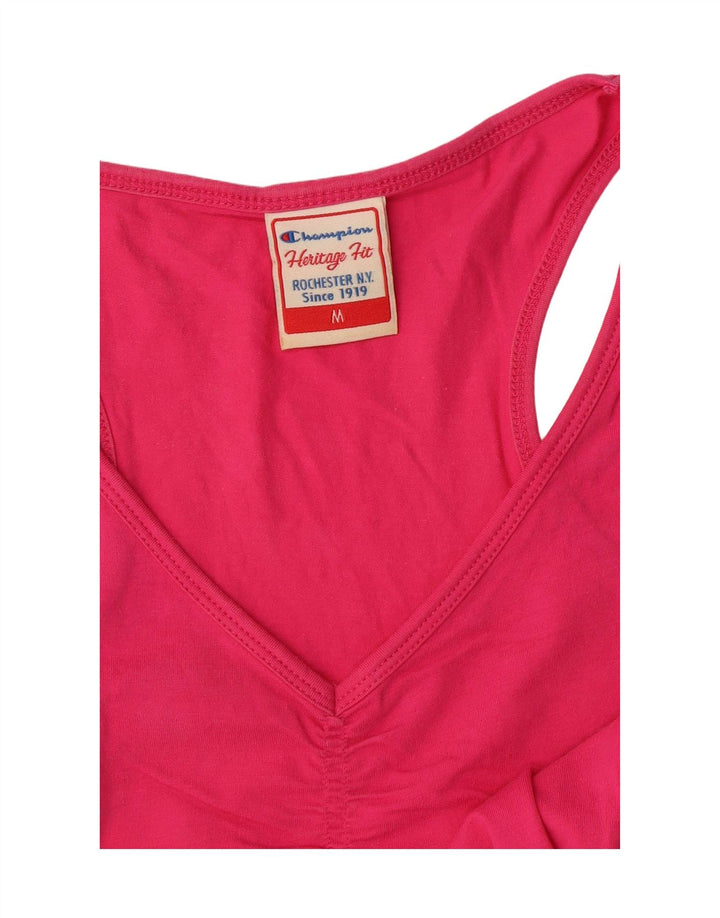 CHAMPION Womens Vest Top UK 14 Medium Pink