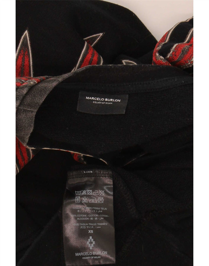 Marcelo Burlon Sweat-shirt à motif abstrait pour homme XS Noir Coton