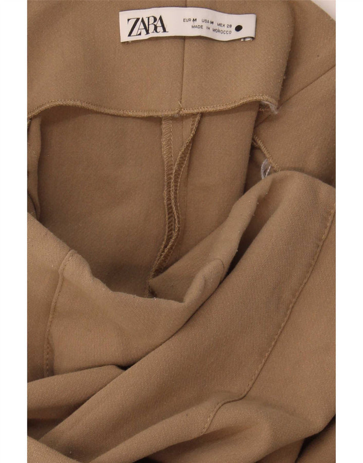 Zara Pantalon court à jambe large pour femme Medium W29 L25 Beige