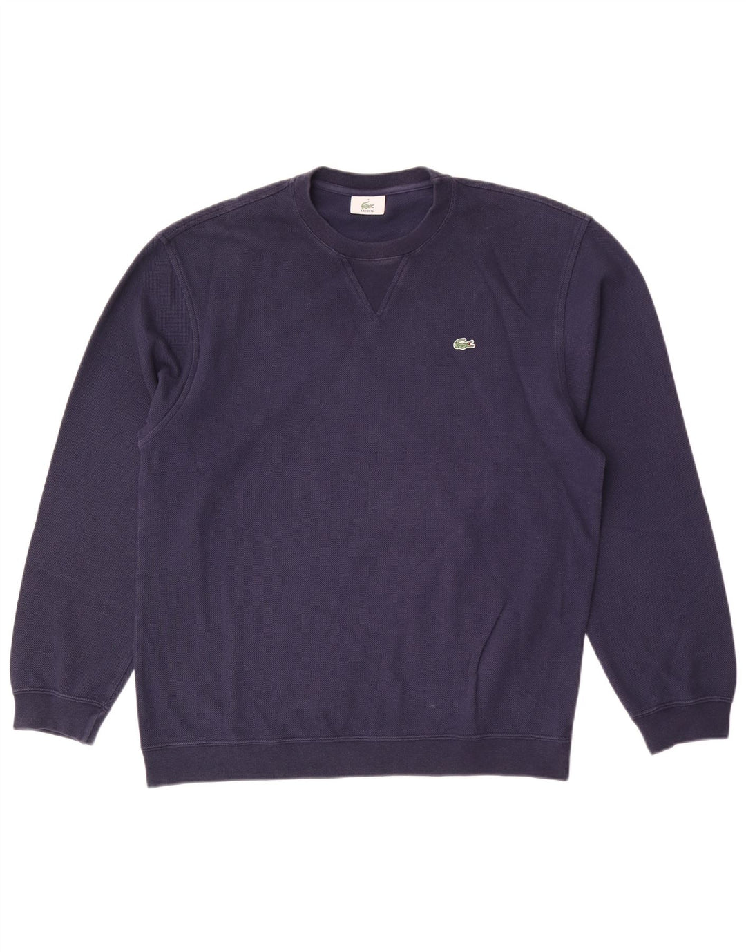 Lacoste Homme Sweatshirt Jumper Taille 4 Moyen Bleu Marine Coton