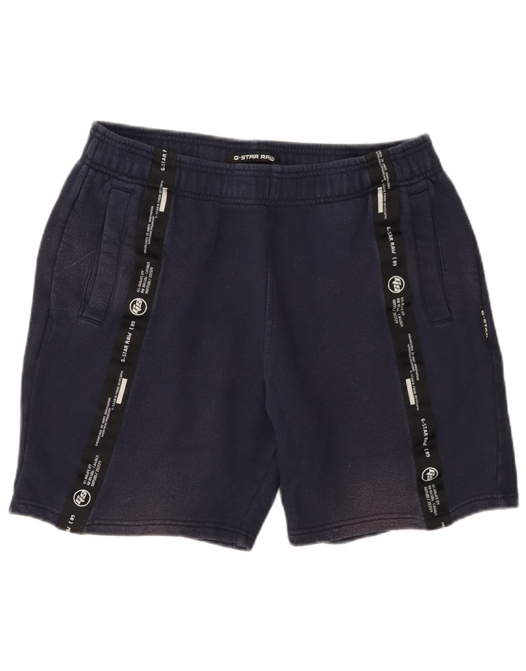 G-STAR Short de Sport Graphique Homme Bleu Marine Moyen Coton