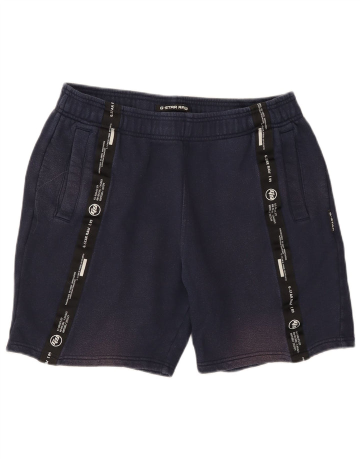 G-STAR Short de Sport Graphique Homme Bleu Marine Moyen Coton