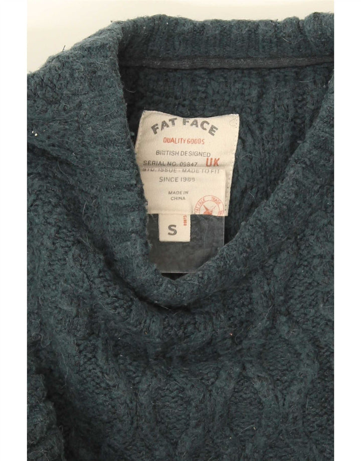 Fat Face Pull à col rond pour homme en laine verte Petite