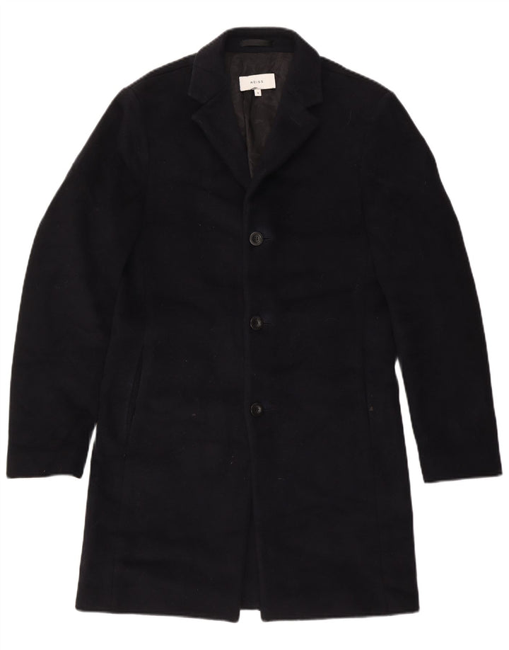 Reiss Manteau Homme UK 36 Petit Laine Bleu Marine