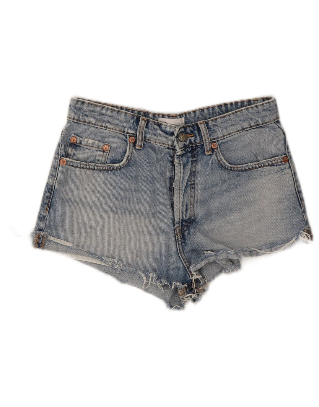 Zara Pantalon chaud en jean pour femme EU 36 XS W26 Bleu