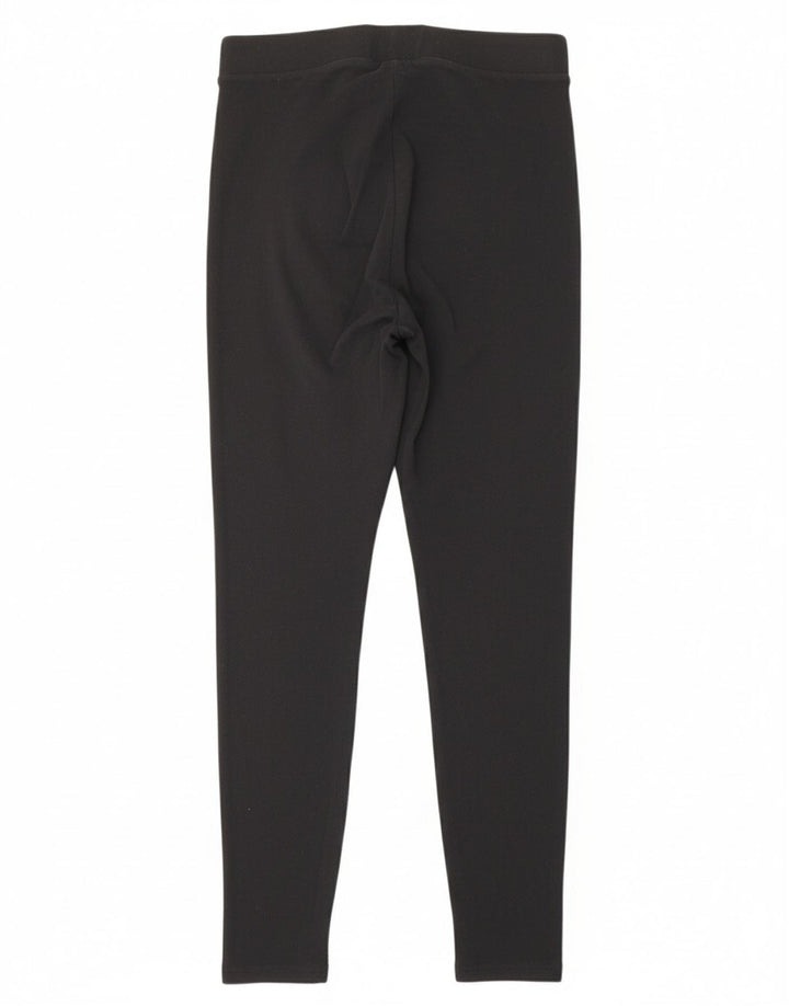 ADIDAS Womens Leggings UK 14 Medium Black Cotton
