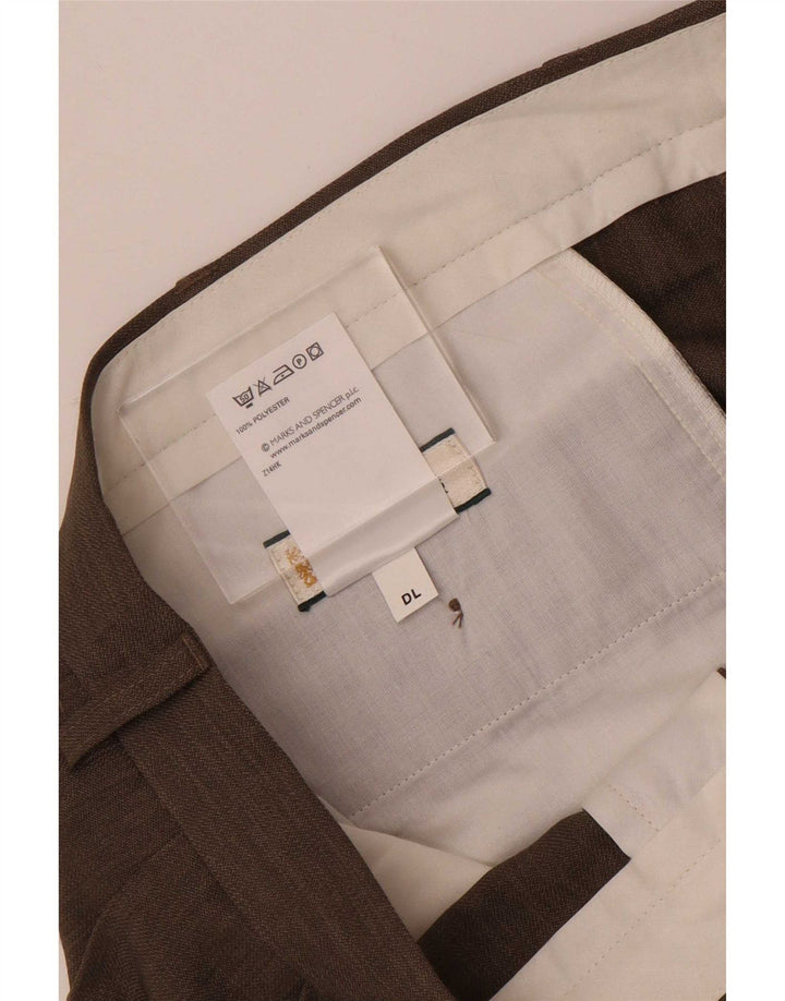 Marks & Spencer Pantalon de costume pour homme W38 L31 Gris Polyester