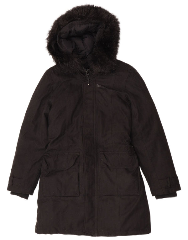 Mountain Warehouse Manteau rembourré à capuche pour femme UK 10 Petit Noir Polyester
