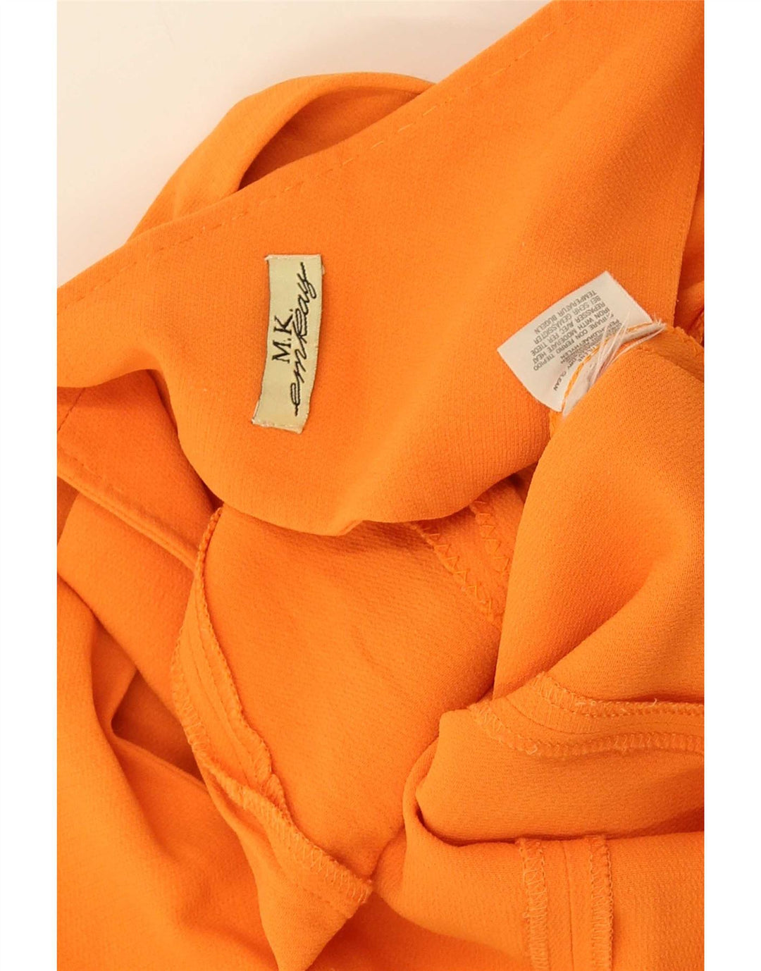 vintage Femme Combinaison sans manches UK 12 Laine Orange Moyenne