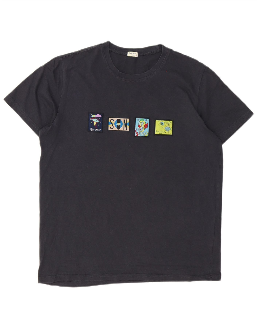 Paul Smith T-Shirt Graphique Homme Gris Moyen Coton