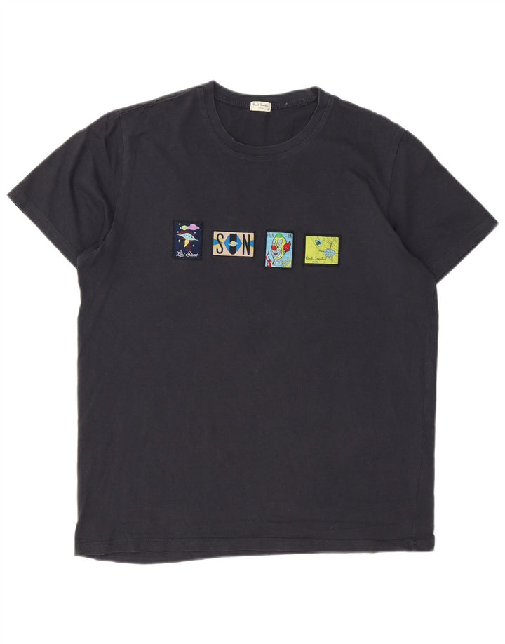 Paul Smith T-Shirt Graphique Homme Gris Moyen Coton