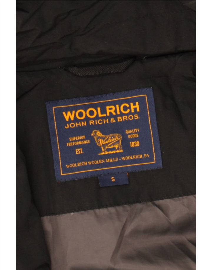 Woolrich Manteau rembourré à capuche pour femme UK 10 Small Noir