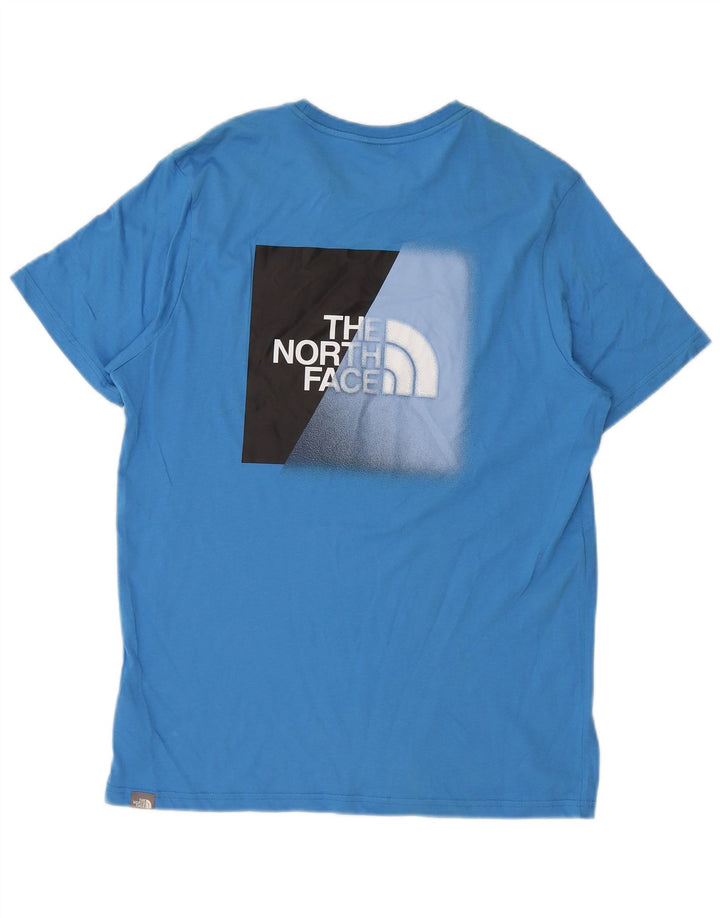 The North Face T-Shirt Graphique Homme Bleu Moyen Coton
