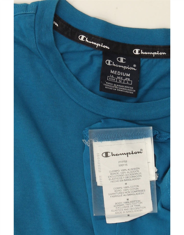 CHAMPION T-Shirt Homme Bleu Moyen Coton