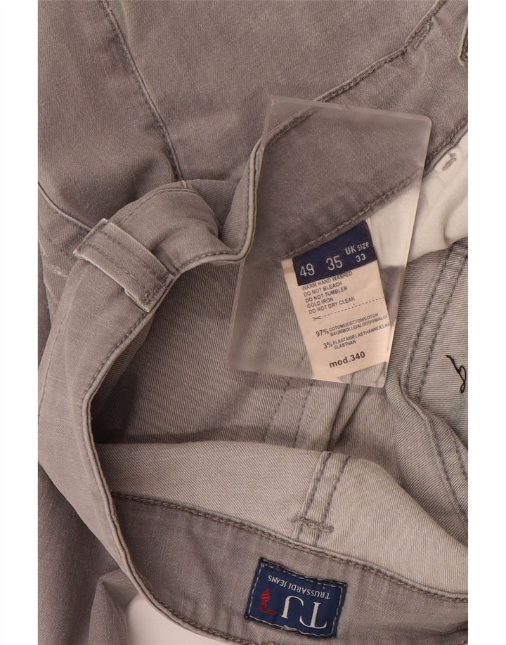 TRUSSARDI JEANS Mens Slim Jeans W33 L33 Grey Cotton Vintage Trussardi Jeans and Second-Hand Trussardi Jeans from Messina Hembry 