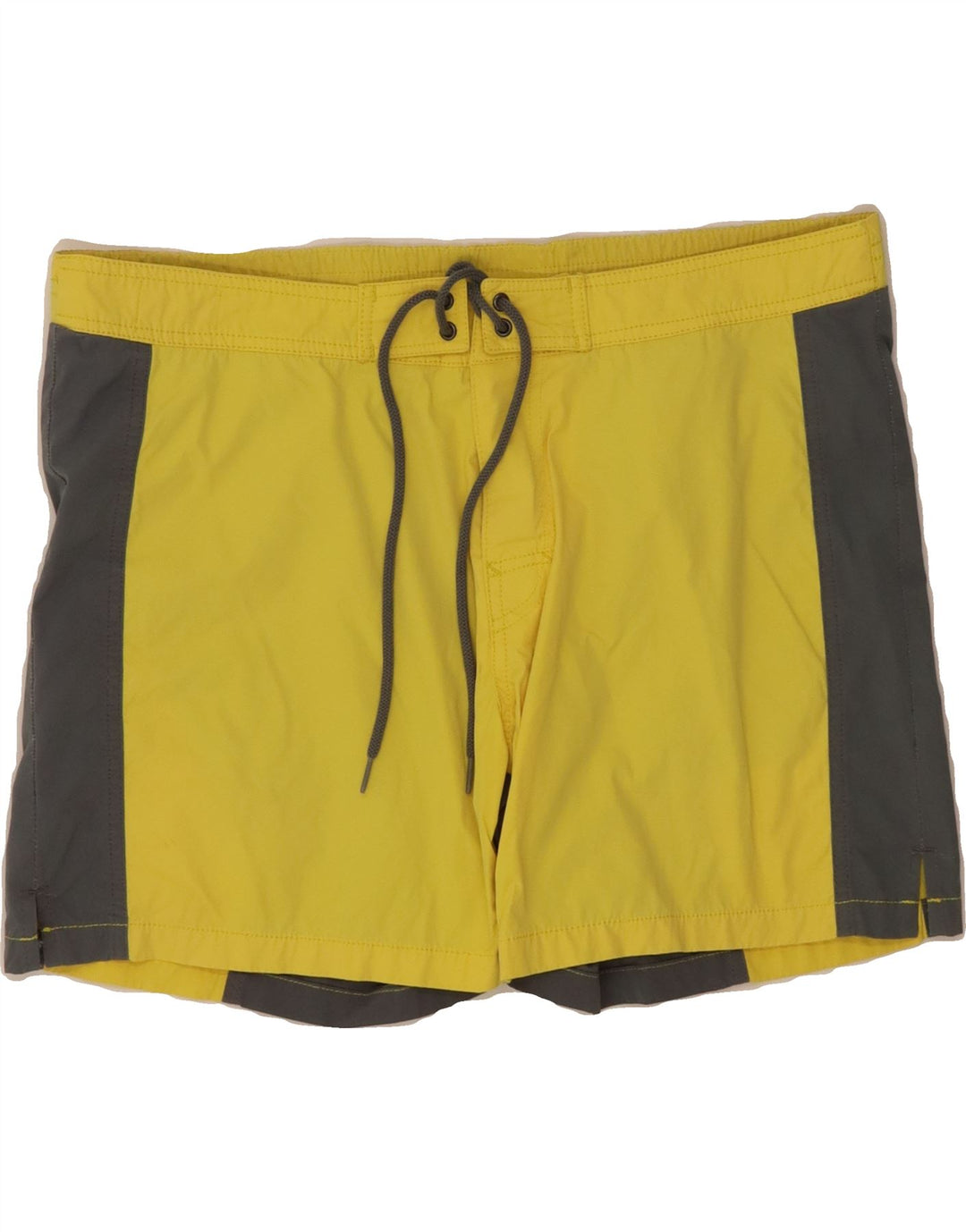 REFRIGIWEAR Mens Swimming Shorts Large  Yellow Colourblock Polyamide Vintage Refrigiwear and Second-Hand Refrigiwear from Messina Hembry 
