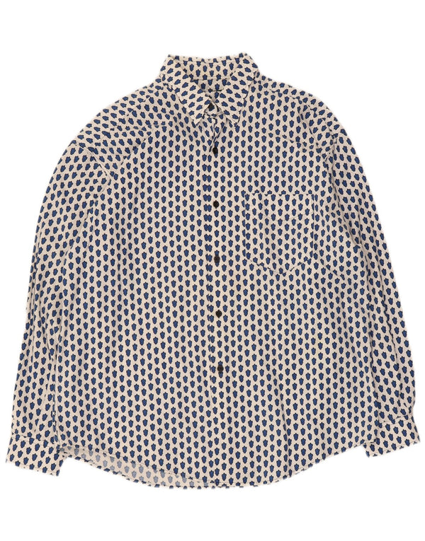 Souleiado Chemise surdimensionnée à motif abstrait pour femme US 4 Small Blanc