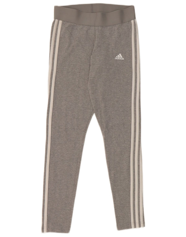 Adidas Leggings Femme UK 8 Petit Gris Coton
