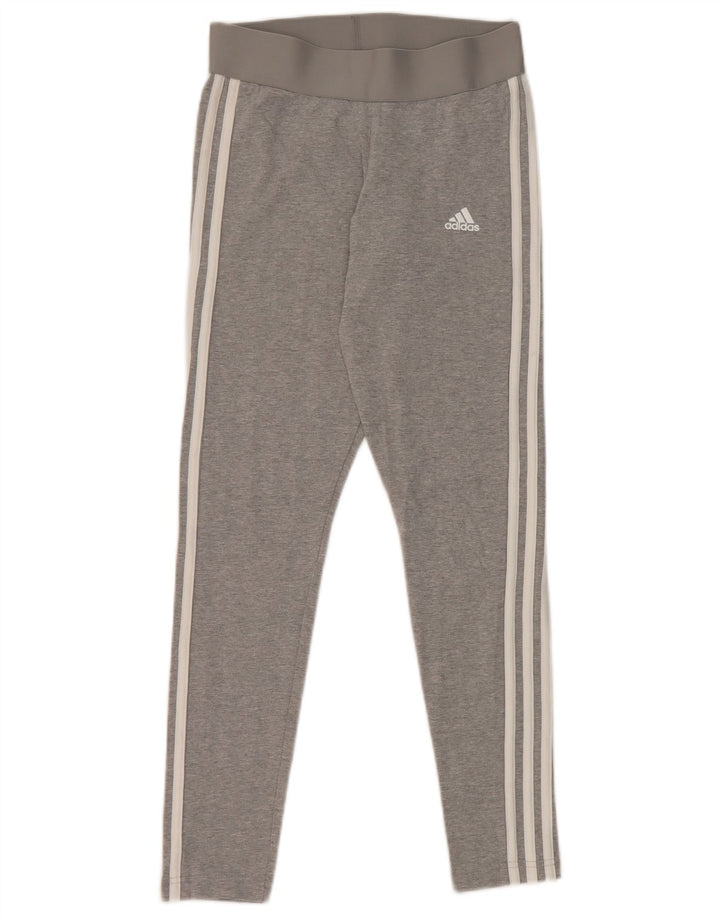Adidas Leggings Femme UK 8 Petit Gris Coton