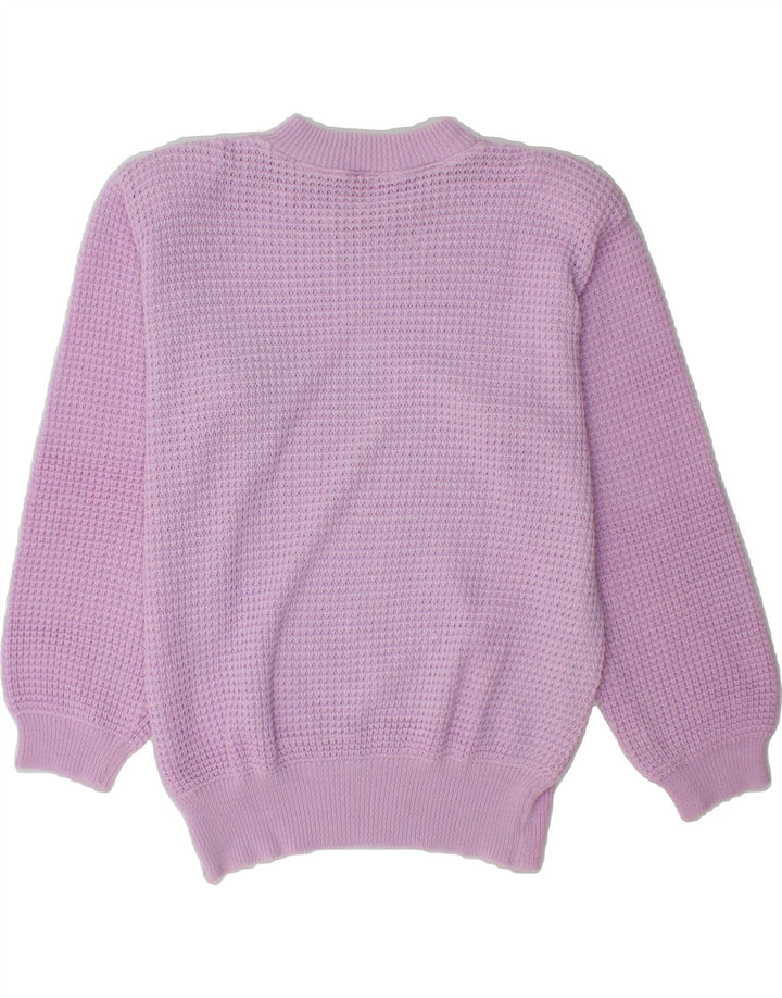 VINTAGE Womens Crew Neck Jumper Sweater UK 14 Medium Purple Vintage Vintage and Second-Hand Vintage from Messina Hembry 