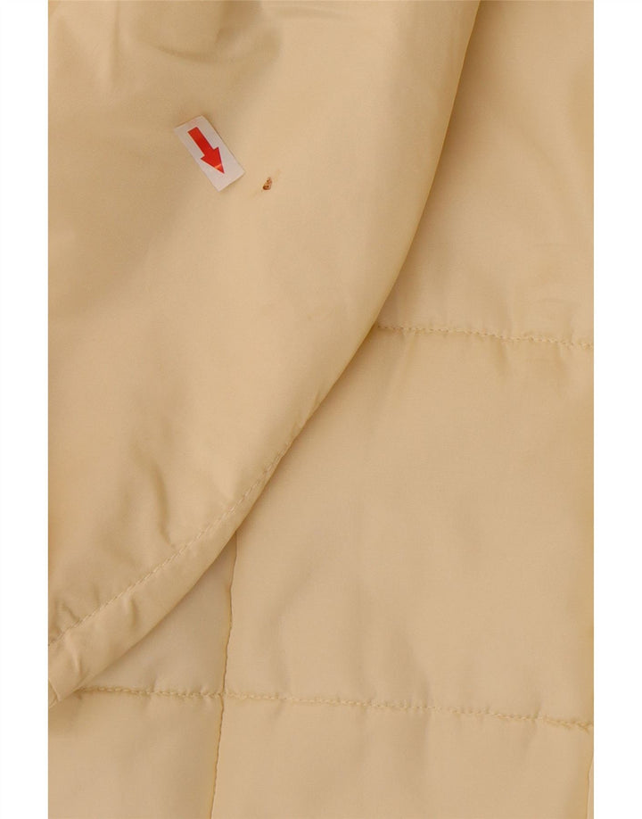 Moschino Manteau rembourré à capuche pour femme UK 12 Medium Off White Polyester