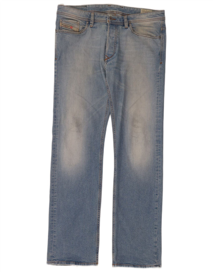 Diesel Jean Droit Viker Homme W34 L32 Bleu Coton
