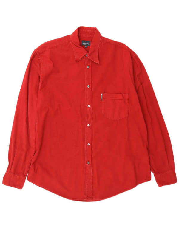 Trussardi Jeans Chemise En Velours Côtelé XL Rouge Coton Homme