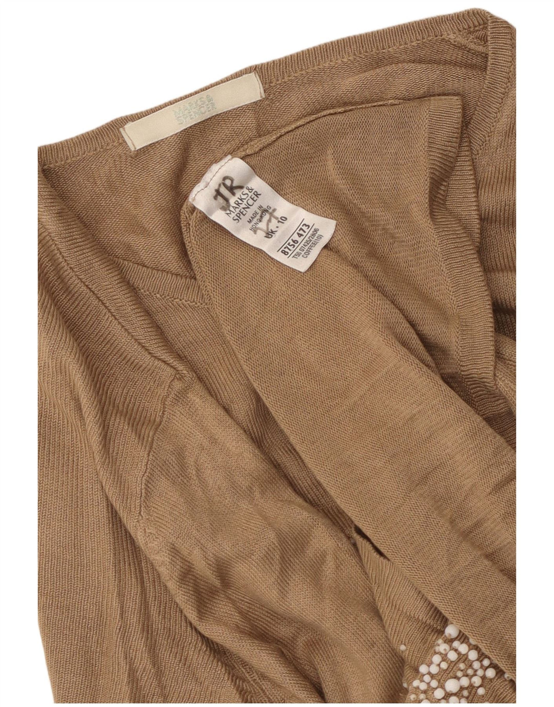 Marks & Spencer Pull cardigan surdimensionné pour femme UK 10 Petit Marron