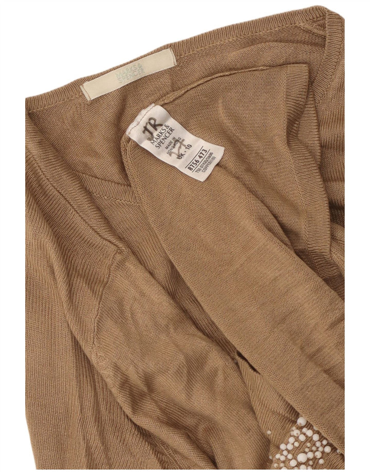 Marks & Spencer Pull cardigan surdimensionné pour femme UK 10 Petit Marron