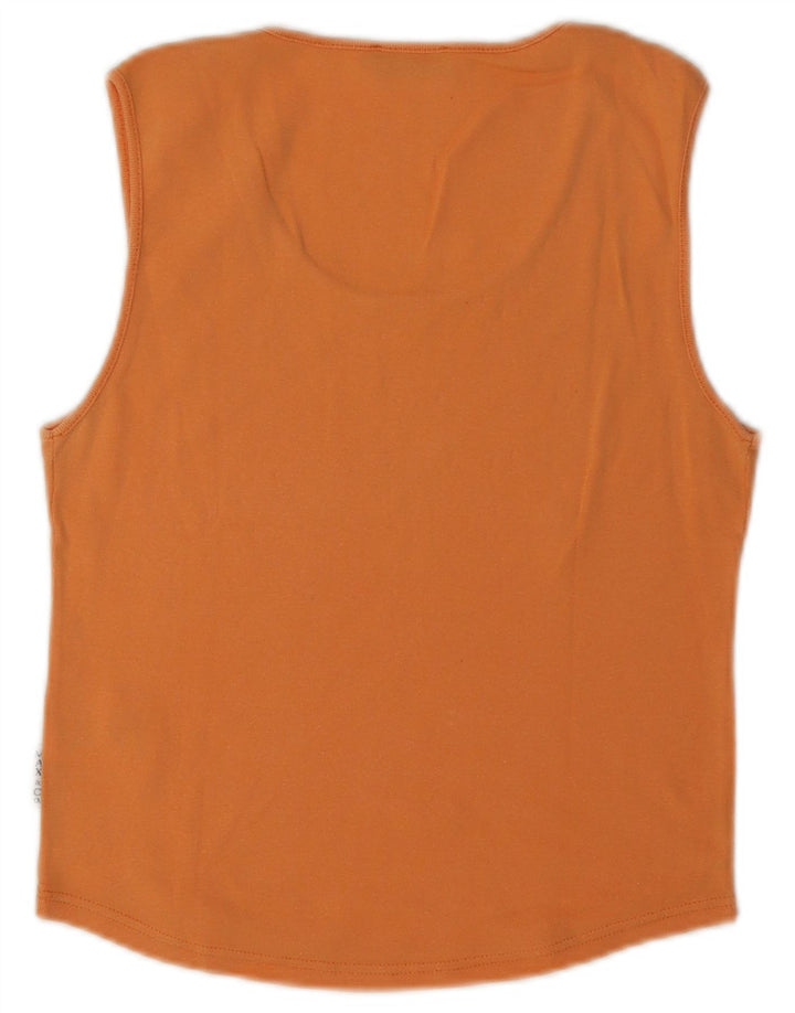 Max & Co. Débardeur court pour femme UK 12 coton orange moyen