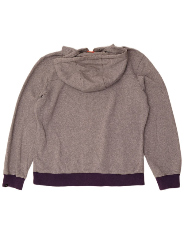 Nike Pull à capuche zippé pour homme en coton color block Gris Taille L