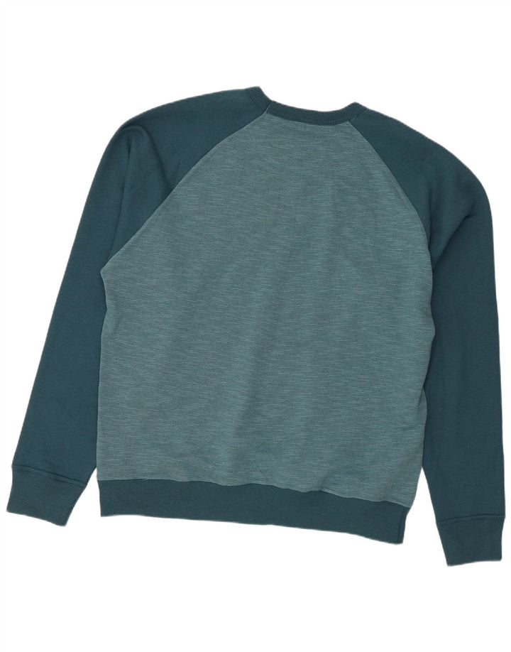 Champion Sweatshirt Jumper XL Bleu Colorblock Coton Homme