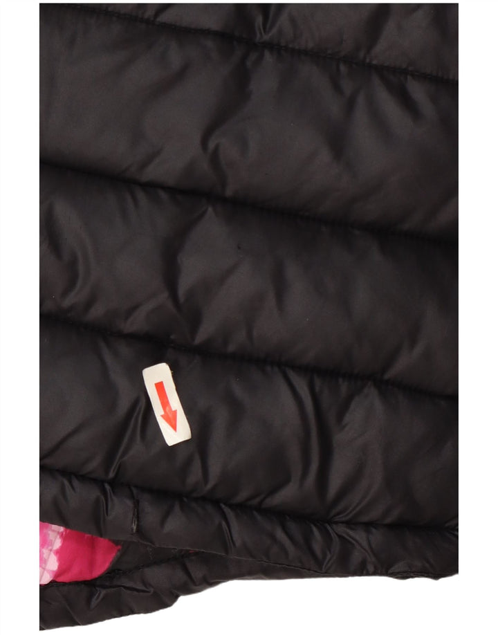Superdry Manteau rembourré à capuche pour femme UK 12 Nylon noir moyen