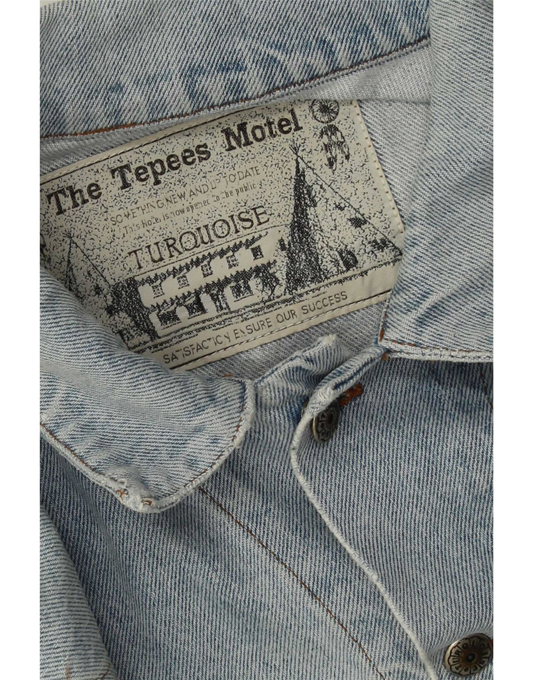 vintage Mens Distressed Denim Jacket UK 40 Grand Coton Bleu