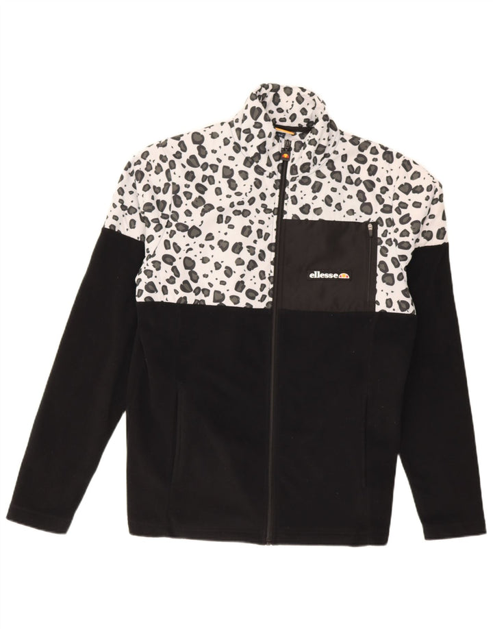 Ellesse Veste polaire pour homme UK 36 Petit noir imprimé animal Polyester