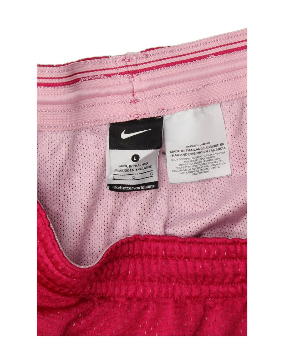 NIKE Womens Sport Shorts UK 16 Large  Pink Polyester Vintage Nike and Second-Hand Nike from Messina Hembry 